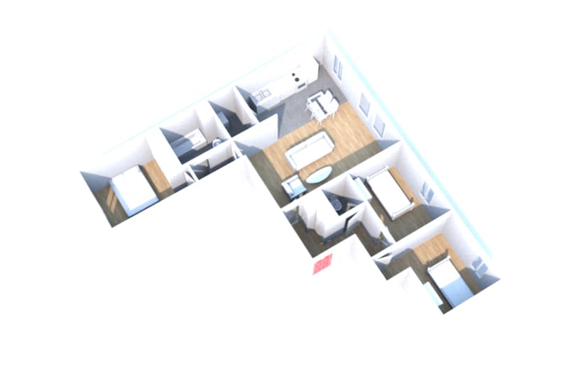 Centre-ville d'Harfleur : location T4 appartement - Image 2