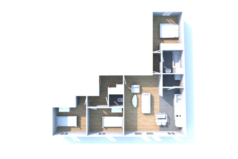Centre-ville d'Harfleur : location T4 appartement - Image 3