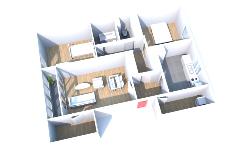 Location d'un appartement T3 au Havre Caucriauville - Image 2