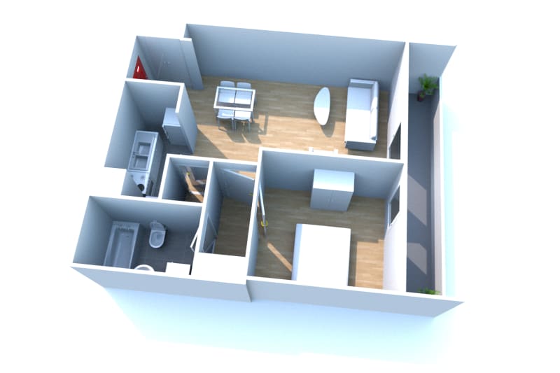 Appartement F2 à louer à Saint-Aubin-lès-Elbeuf proche de la gare - Image 3