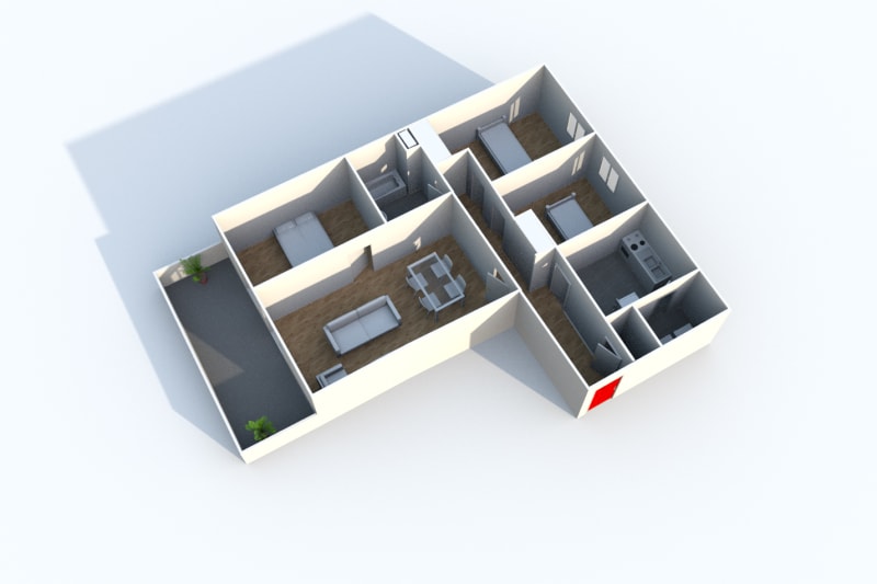 Appartement F4 à louer à Saint-Aubin-lès-Elbeuf proche de la gare - Image 3