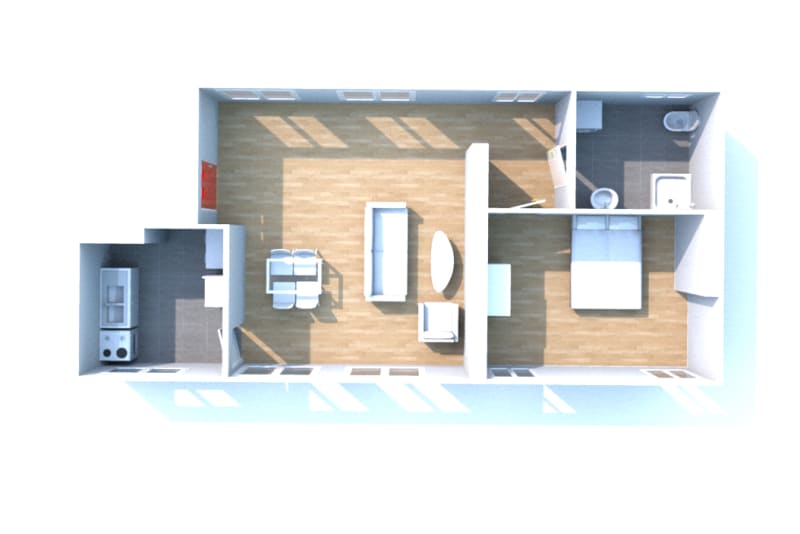 À Elbeuf, appartement 2 pièces en location - Image 3