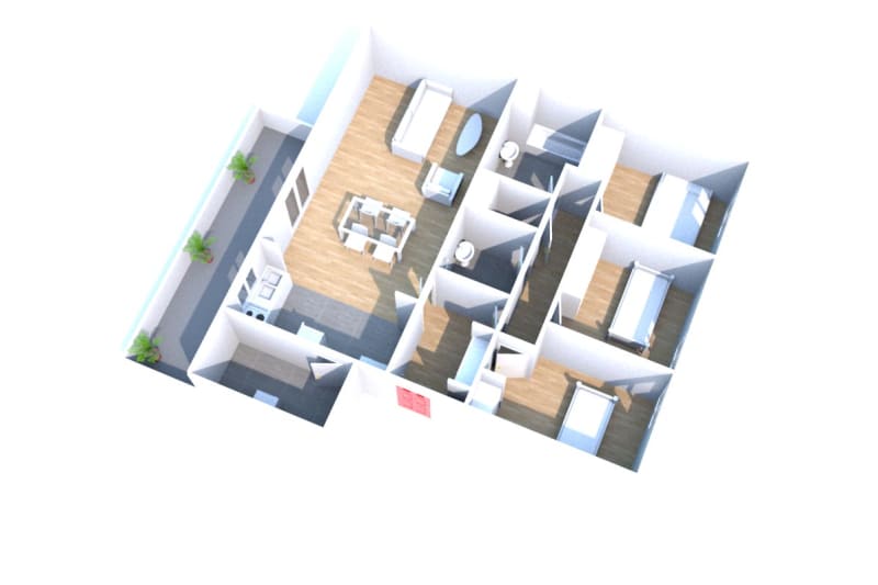 Appartement T4 à louer à Montivilliers proche de la gare - Image 2