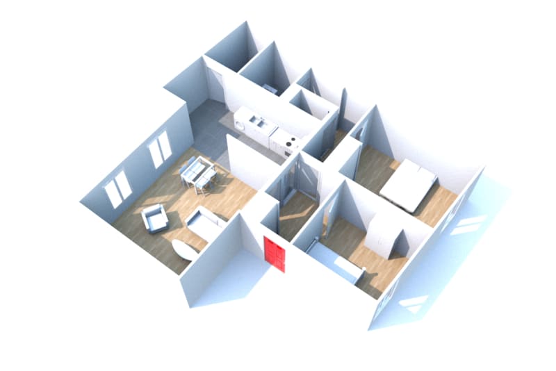 Dieppe île du Pollet : location T3 appartement - Image 2