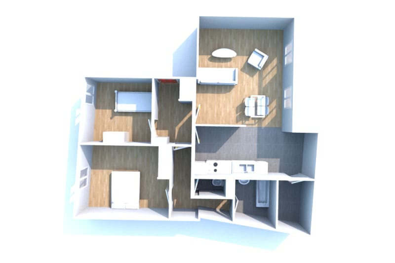 Dieppe île du Pollet : location T3 appartement - Image 3