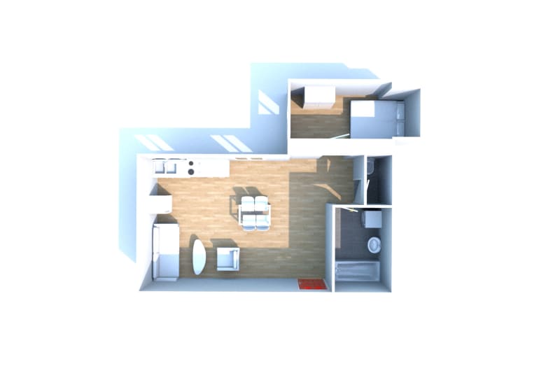 2 pièces appartement à louer dans une résidence charmante à Bolbec - Image 3