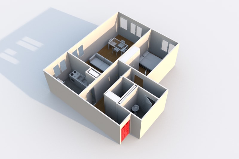 Appartement en location F2 dans un cadre verdoyant au Havre - Image 3