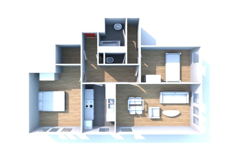 Au Havre Champs Barets, location appartement T3 - Image 3