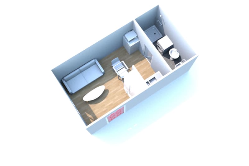 Logement studio F1 en plein centre-ville d'Elbeuf - Image 4