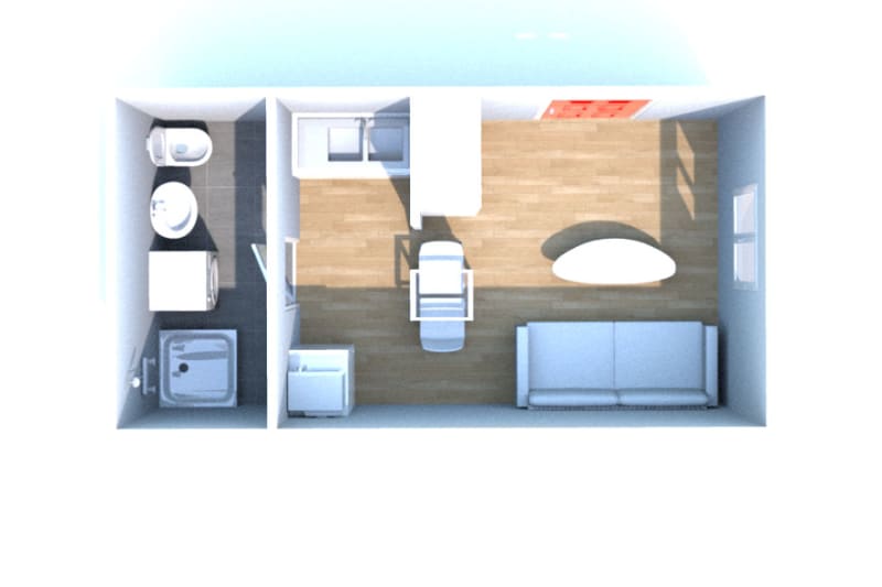 Logement studio F1 en plein centre-ville d'Elbeuf - Image 5