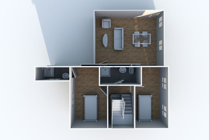 Appartement triplex F6 à louer en plein centre-ville d'Elbeuf - Image 12