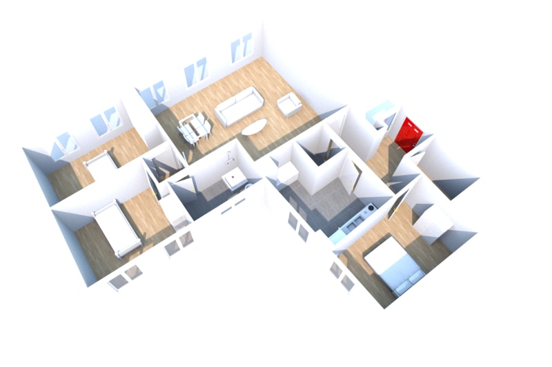 Logement T4 en location en plein centre-ville d'Elbeuf - Image 2