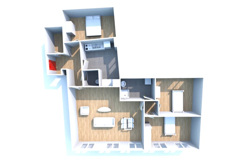 Logement T4 en location en plein centre-ville d'Elbeuf - Image 3