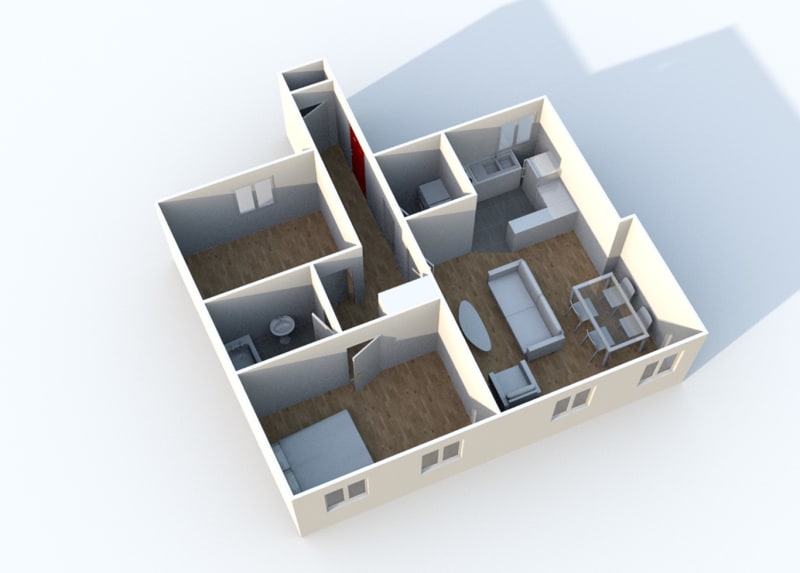 Appartement F3 à louer en plein centre-ville d'Elbeuf - Image 3