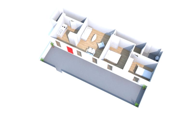 Appartement T3 en location à Montivilliers, dans une résidence récente - Image 2