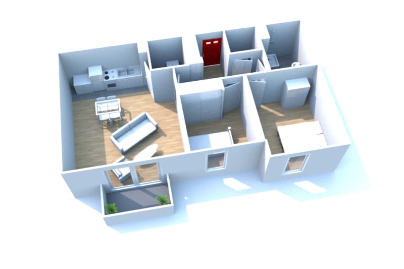 Clères le clos des cygnes : appartement T3 à louer - Image 2