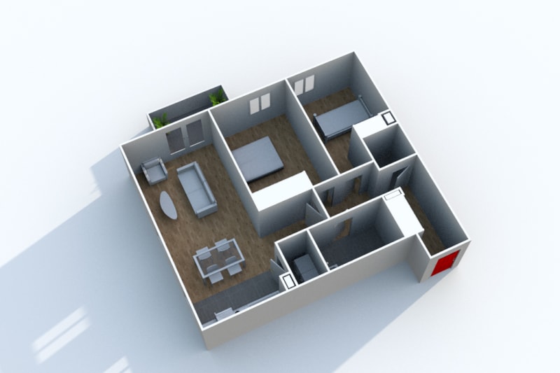 Appartement F3 en location dans une résidence moderne à Clères - Image 4