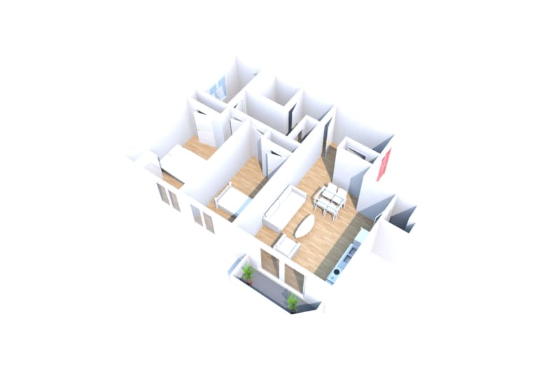 Appartement T3 en location, centre-ville de Bolbec - Image 2