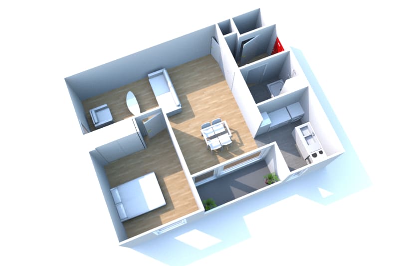Appartement F2 en location à Rouen Rive Gauche - Image 2