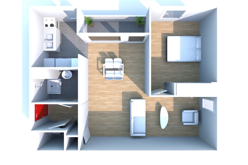 Appartement F2 en location à Rouen Rive Gauche - Image 3