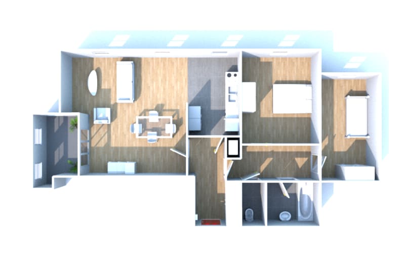 Aux hauts de Rouen : appartement T3 - Image 3