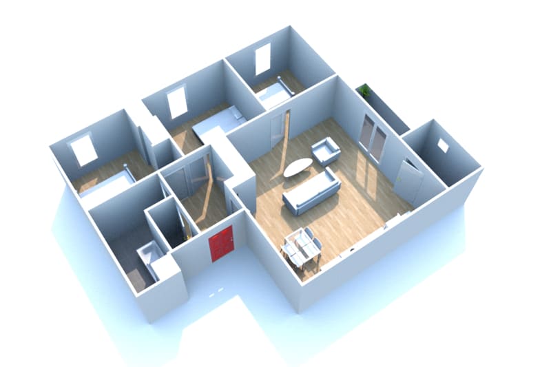 À louer T4 appartement à Cany-Barville - Image 2