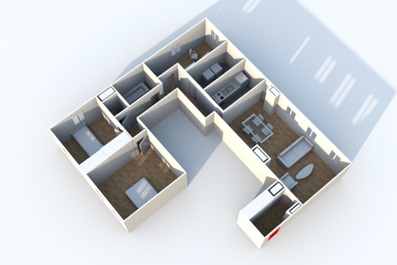 Appartement T4 en location dans le centre-ville de Déville-lès-Rouen - Image 7