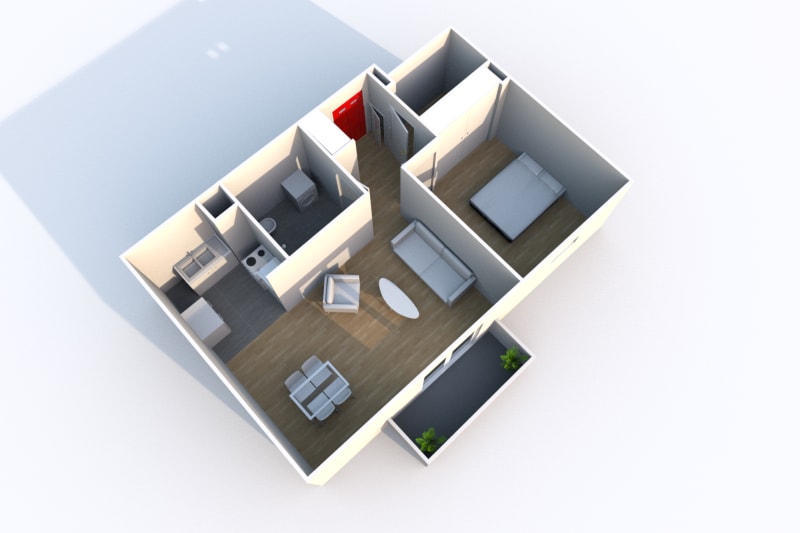 Appartement location F2 au Havre près de la gare - Image 2
