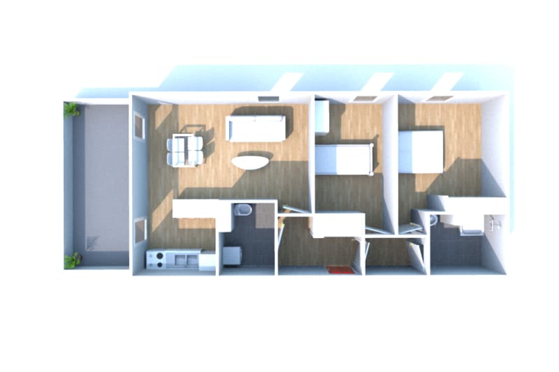 Location à Elbeuf vue Seine : appartement T3 - Image 3