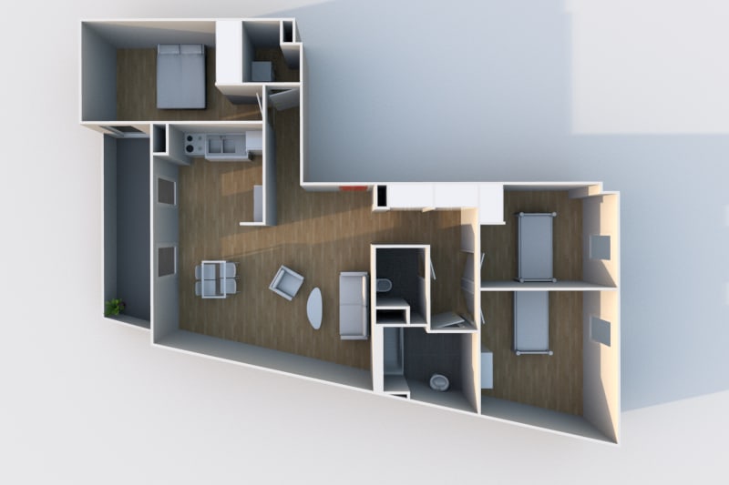 Appartement T4 en location à Rouen Rive Gauche - Image 4