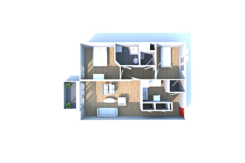 Harfleur : location appartement T3 - Image 3