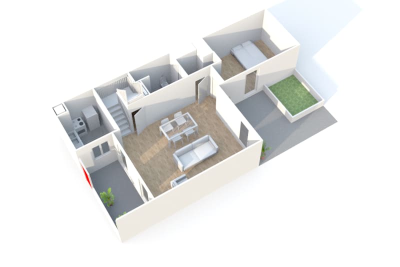 Location maison de ville de 4 pièces à Rouen Rive Droite - Image 2