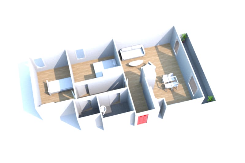 À louer appartement 3 pièces sur les hauteurs de Rouen Rive Droite - Image 2