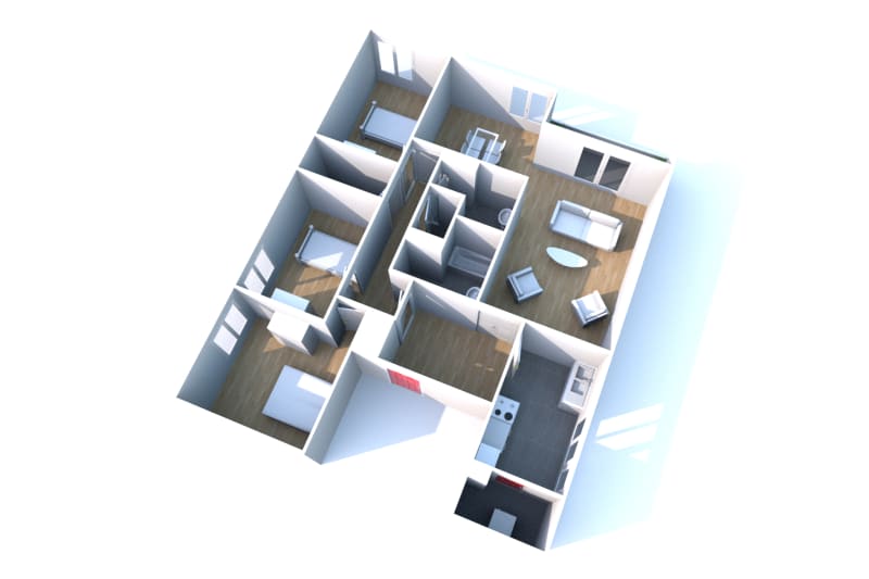 À Saint-Étienne-du-Rouvray : location grand T4 - Image 2