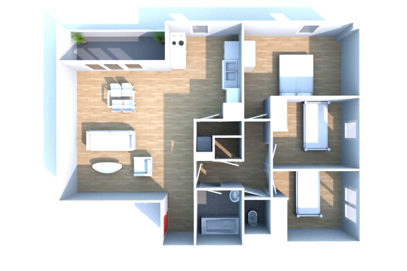 À Elbeuf : location d'un appartement 4 pièces - Image 3