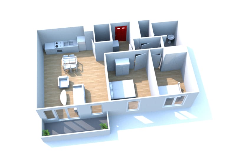 Dans résidence récente, location T3 appartement Elbeuf - Image 2