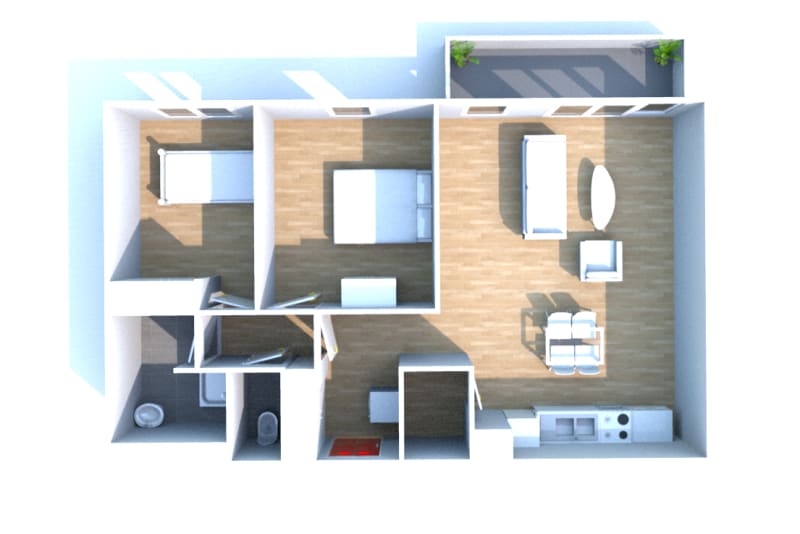 Dans résidence récente, location T3 appartement Elbeuf - Image 3