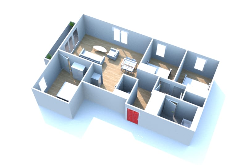 Elbeuf appartement T4 en location - Image 2