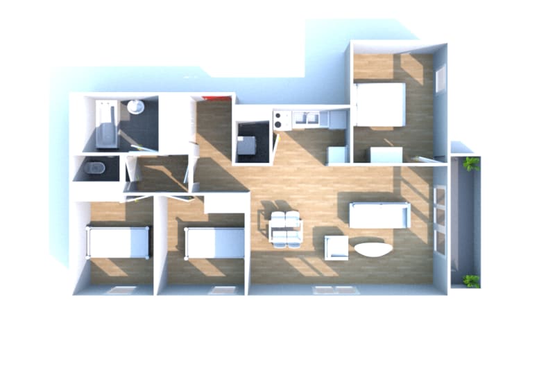 Elbeuf appartement T4 en location - Image 3