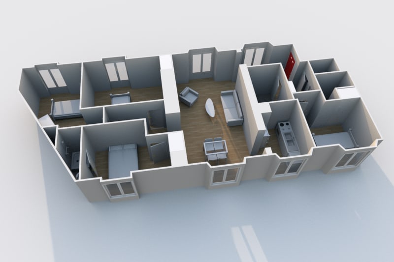 Appartement F5 à louer à Rouen Rive Droite - Image 2