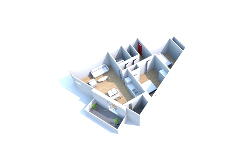 Appartement 3 pièces en location à Elbeuf dans une résidence récente - Image 2