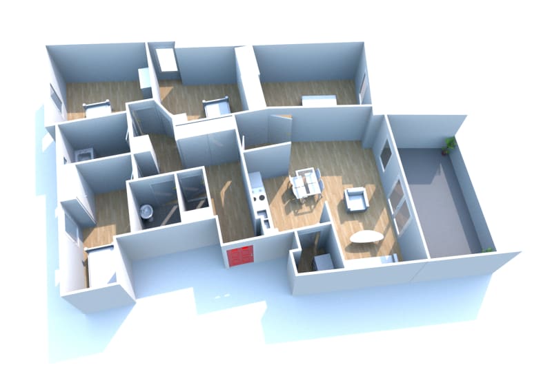 Appartement T5 à louer à Rouen Rive Droite proche gare - Image 2