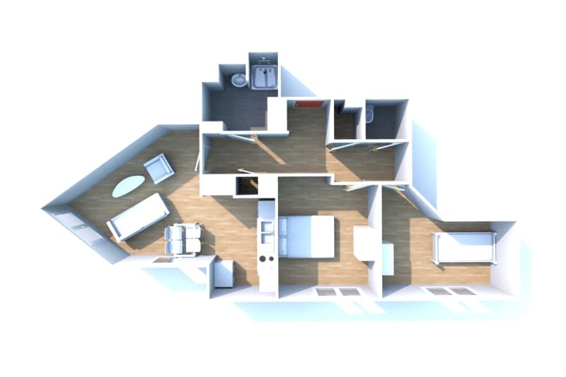 À Rouen Rive Droite : location appartement T3 - Image 3