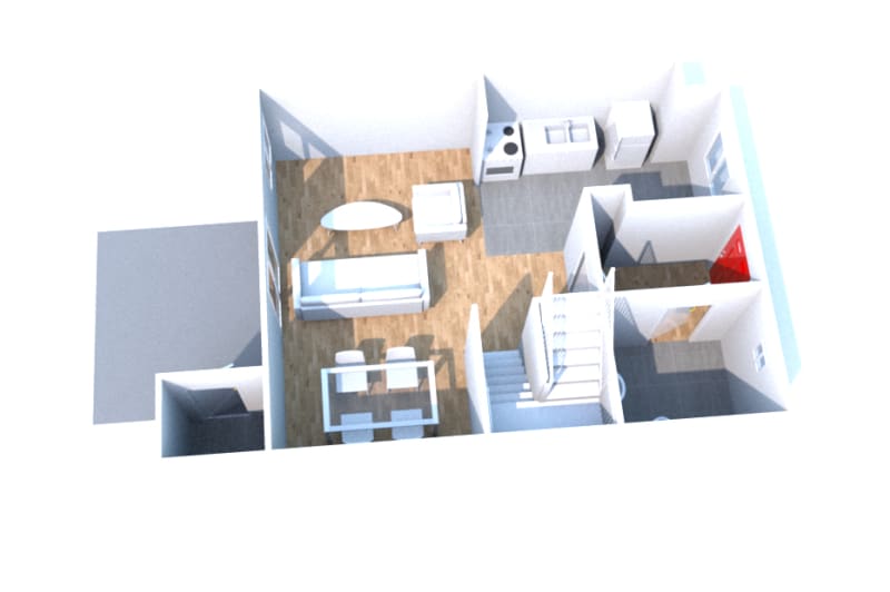 Pavillon en location F3 dans un environnement calme à Canteleu - Image 4