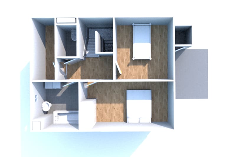 Pavillon en location F3 dans un environnement calme à Canteleu - Image 7