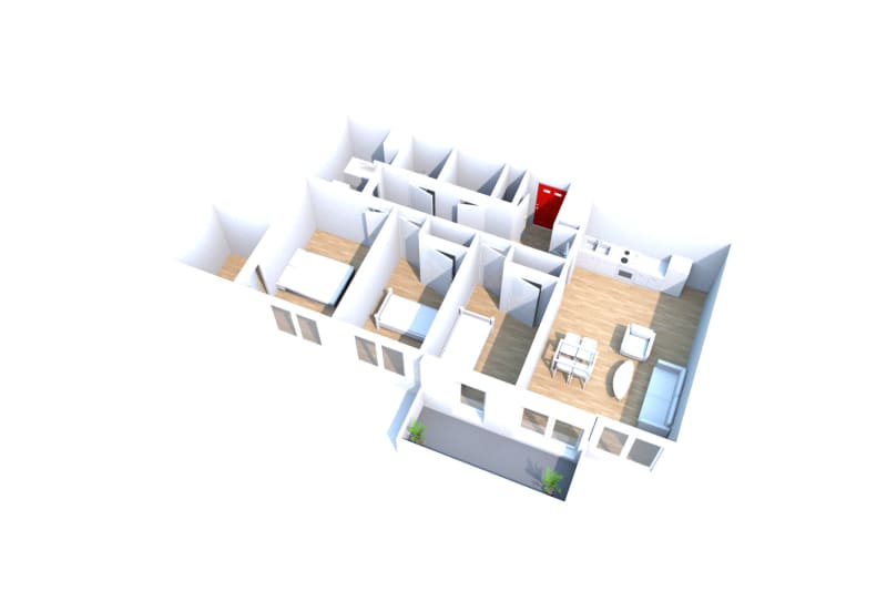 Appartement F4 en location à Petit-Couronne - Image 2