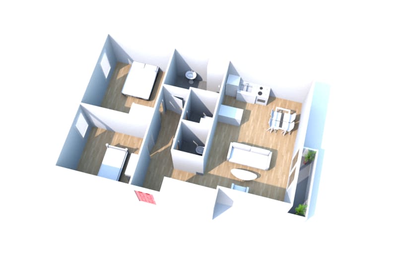 L'Appartement
ラクーンファーティペット Appartement T3 66 m2 residence L'univers centre-ville 2 chambres