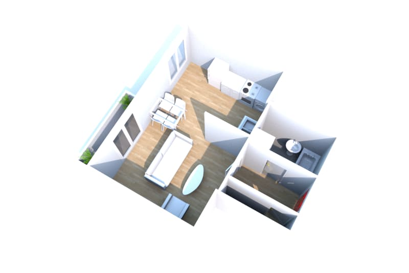 Location d'un appartement T1 à Auffay - Image 2