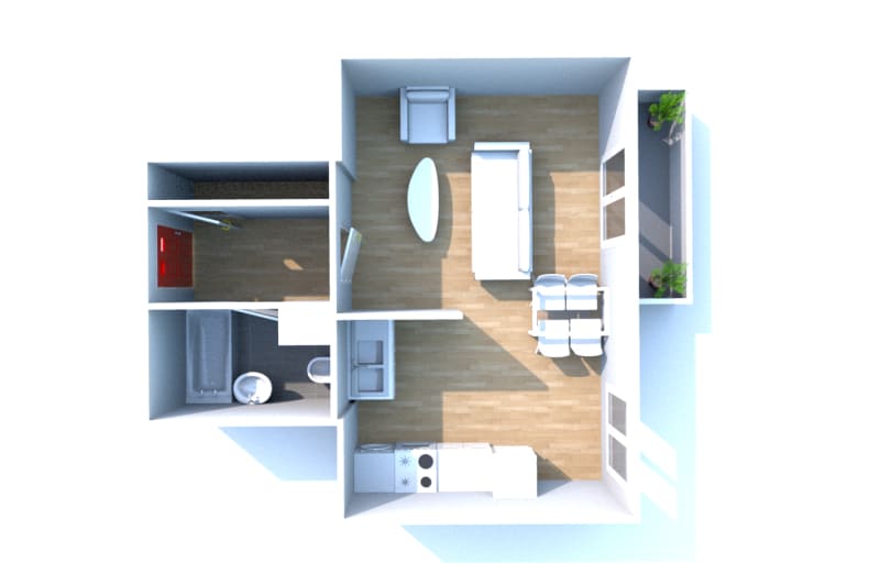 Location d'un appartement T1 à Auffay - Image 3