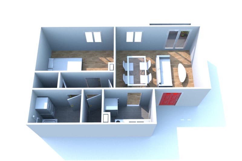 Appartement en location F2 en centre-ville de Barentin - Image 4